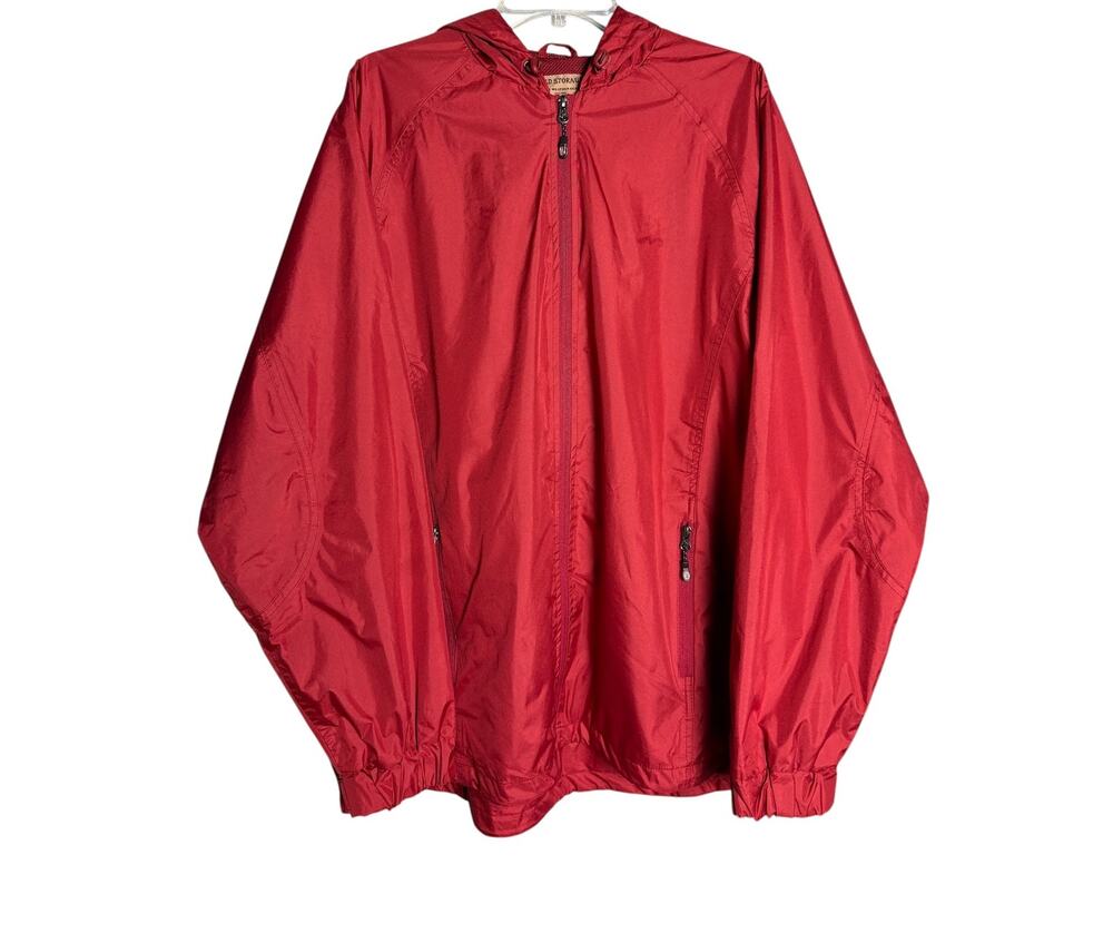 Cold Storage Foul Weather Gear Hooded Rain Jacket Red 2XL Hiking